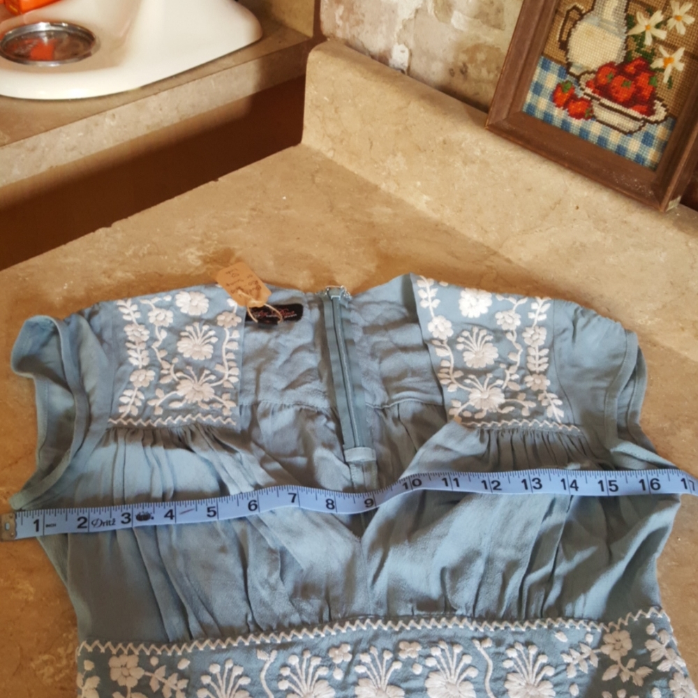 French Blue Embroidered Del Rio - Picture 6 of 7